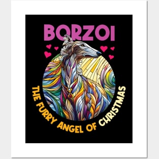 Borzoi, the furry angel of Christmas. I love borzois. Posters and Art